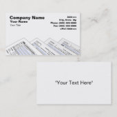 Carte De Visite Formes d'impôt sur l'arrière - plan blanc (Devant / Derrière)