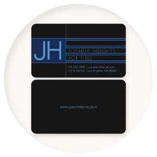 Carte De Visite Formes et couleurs modernes édifiables   Bleu et n