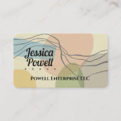 Carte De Visite formes et lignes d'art abstrait modernes couleurs (Devant)