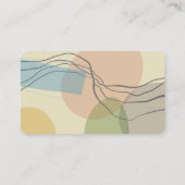 Carte De Visite formes et lignes d'art abstrait modernes couleurs (Dos)