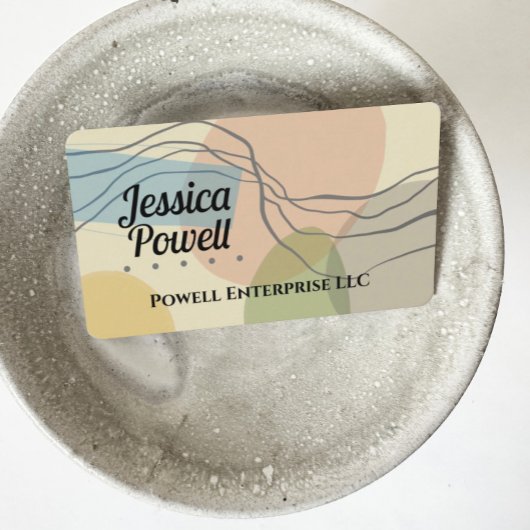 Carte De Visite formes et lignes d'art abstrait modernes couleurs