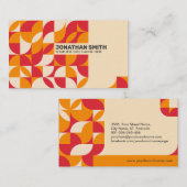 Carte De Visite Formes géométriques Abstraites Bauhaus (Devant / Derrière)