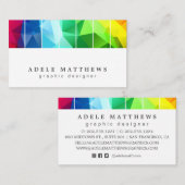 Carte De Visite Formes géométriques arc-en-ciel modernes (Devant / Derrière)