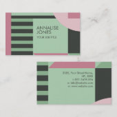 Carte De Visite Formes géométriques Art déco (Devant / Derrière)