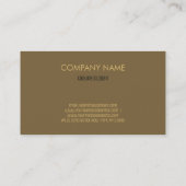 Carte De Visite Formes Géométriques Brown Et Beiges (Dos)