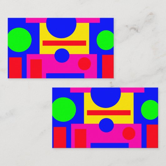 Carte De Visite Formes géométriques colorées (Devant / Derrière)