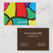 Carte De Visite Formes géométriques colorées (Devant / Derrière)
