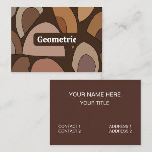 Carte De Visite Formes géométriques de style moderne du milieu du