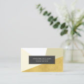Carte De Visite Formes géométriques Faux Gold Foil (Debout devant)