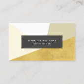 Carte De Visite Formes géométriques Faux Gold Foil (Devant)