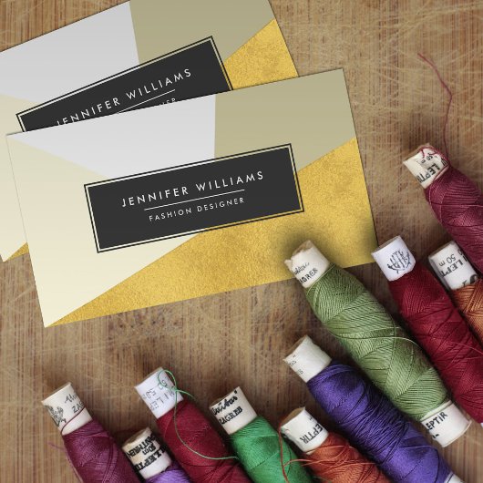 Carte De Visite Formes géométriques Faux Gold Foil