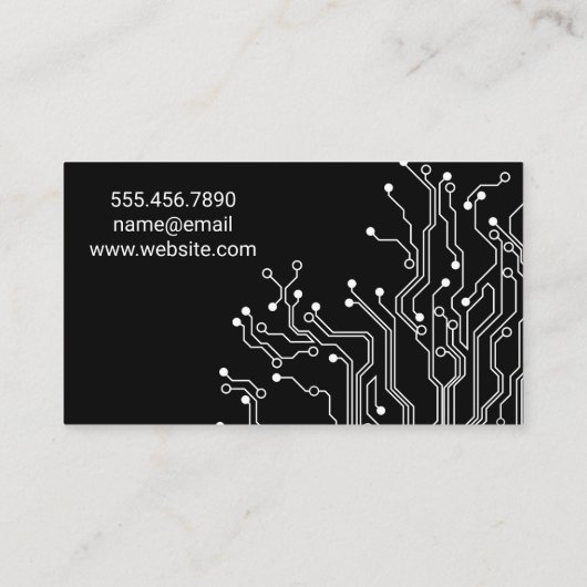 Carte De Visite Formes géométriques | Microchip Tech (Dos)