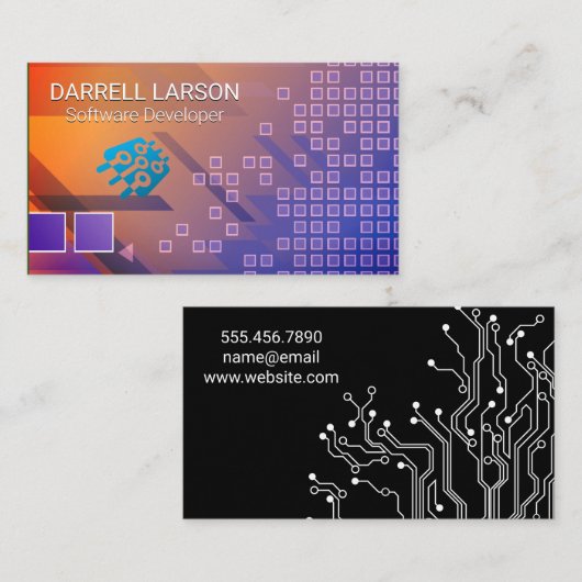 Carte De Visite Formes géométriques | Microchip Tech (Devant / Derrière)