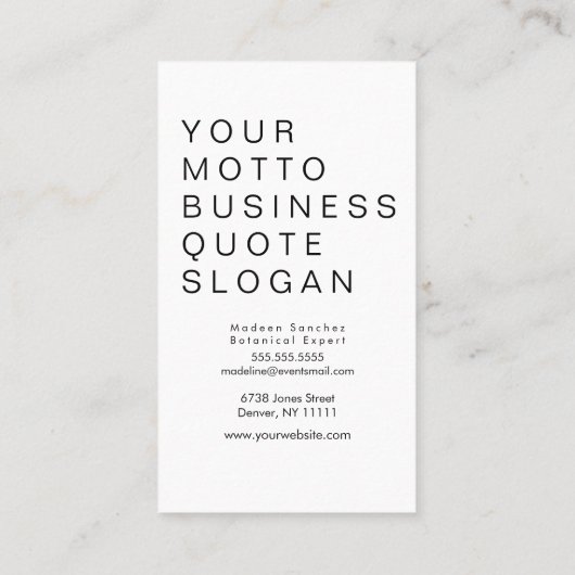 Carte De Visite Formes géométriques modernes en noir blanc (Dos)