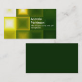 Carte De Visite Formes géométriques modernes et élégantes, vertes (Devant / Derrière)