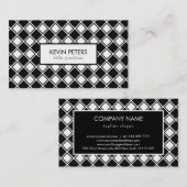 Carte De Visite Formes géométriques noires et blanches (Devant / Derrière)