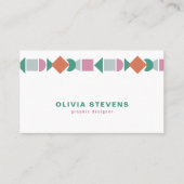 Carte De Visite Formes géométriques rétro modernes chic (Devant)