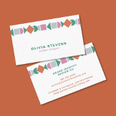 Carte De Visite Formes géométriques rétro modernes chic