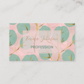 Carte De Visite Formes Gold & Mint Tree minuscules Motif rose (Devant)