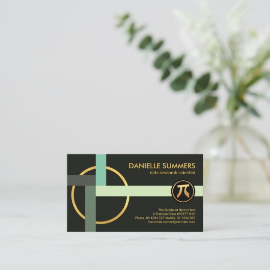 Carte De Visite Formes mathématiques à angle droit (Debout devant)