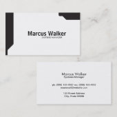 Carte De Visite Formes noires (Devant / Derrière)