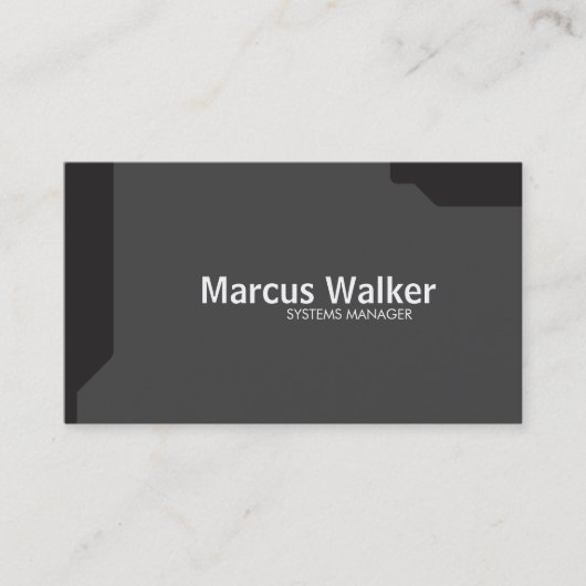 Carte De Visite Formes noires gris foncé (Devant)