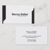 Carte De Visite Formes noires variation 2 (Devant / Derrière)