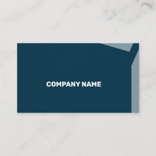 Carte De Visite Formes plates d'entreprise bleue impacté