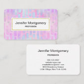 Carte De Visite Formes rectangulaires bleues sur Arrière - plan ro (Devant / Derrière)