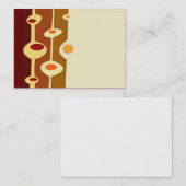 Carte De Visite formes rétro jaune orange (Devant / Derrière)