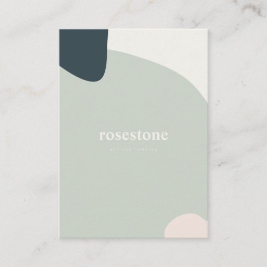Carte De Visite Formes roses pastel Turquoises Abstraites et moder (Devant)