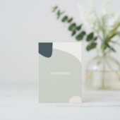 Carte De Visite Formes roses pastel Turquoises Abstraites et moder (Debout devant)