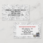 Carte De Visite Formulaire Service de taxe comptable 1040 (Devant / Derrière)