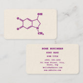Carte De Visite Formule chimique moléculaire adrénochrome (Devant / Derrière)