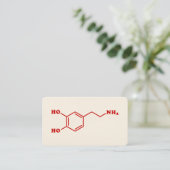 Carte De Visite Formule chimique moléculaire de dopamine (Debout devant)
