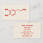 Carte De Visite Formule chimique moléculaire de dopamine (Devant / Derrière)