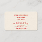 Carte De Visite Formule chimique moléculaire de dopamine (Dos)