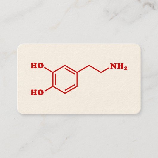 Carte De Visite Formule chimique moléculaire de dopamine (Devant)