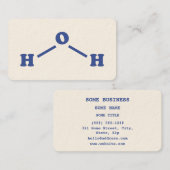 Carte De Visite Formule chimique moléculaire de l'eau (Devant / Derrière)