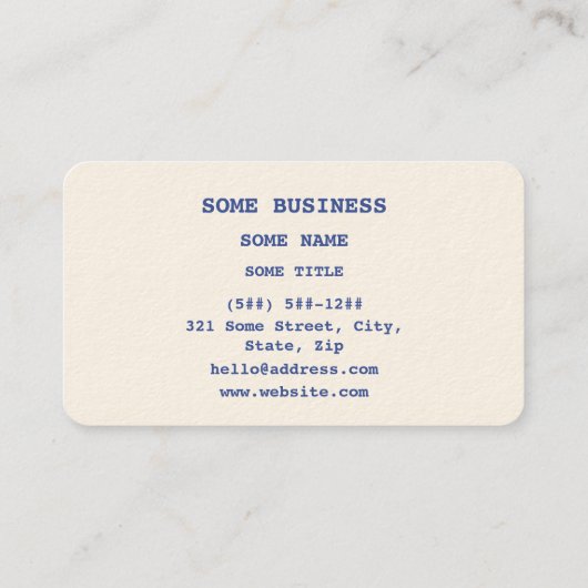 Carte De Visite Formule chimique moléculaire de l'eau (Dos)