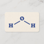 Carte De Visite Formule chimique moléculaire de l'eau (Devant)