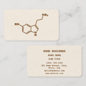 Carte De Visite Formule chimique moléculaire de sérotonine (Devant / Derrière)