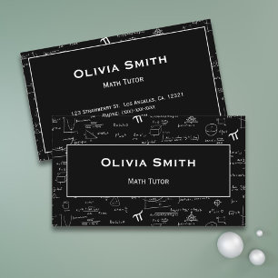Carte De Visite Formule de motif de professeur de mathématiques si
