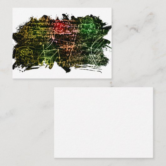 Carte De Visite Formules dans l'espace mathématique (Devant / Derrière)