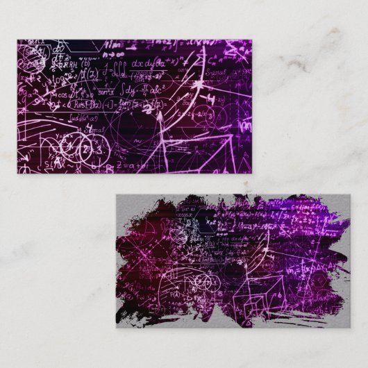 Carte De Visite Formules dans l'espace mathématique (Devant / Derrière)