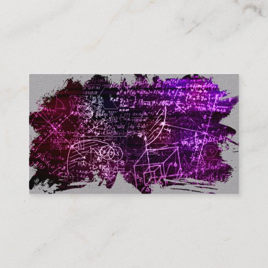 Carte De Visite Formules dans l'espace mathématique (Dos)