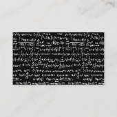 Carte De Visite Formules gris-clair de maths de tuteur de maths (Dos)