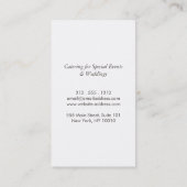 Carte De Visite FORQUE D'OR sur chef en bois foncé, Restauration (Dos)