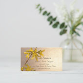 Carte De Visite Forsythie jaune (Debout devant)