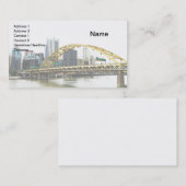 Carte De Visite Fort Pitt Bridge à Pittsburgh, Pennsylvanie (Devant / Derrière)
